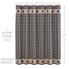 Navy and Tan Check Shower Curtain 72x72 VHC Brand - 4 of 4
