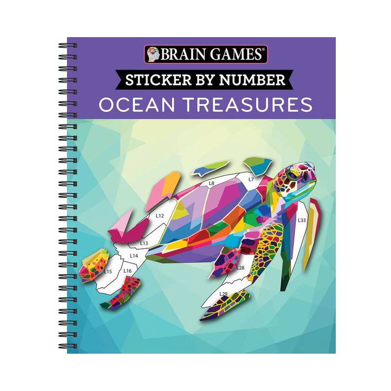 Brain Games - Sticker by Number: Ocean Treasures - 52nd Edition by  Publications International Ltd & New Seasons & Brain Games (Spiral Bound), 1 of 2