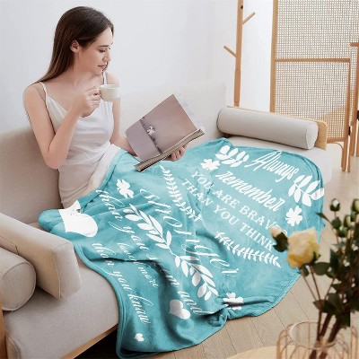 LOVEVOOK Healing Throw Blanket with Inspirational Thoughts and Prayers- Soft Throw Blankets Caring Gift for Women Men