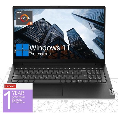 Lenovo V-Series 15 Gen 4 Laptop, 15.6" FHD, Ryzen 5 7530U, Radeon Graphics, 24GB RAM, 1TB SSD, Wi-Fi 6, Windows 11 Pro, Black