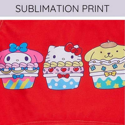 Hello Kitty Little Girls' Cutout Back One Piece Swimsuit with Allover Print Red White Bows 7-8 — фото 4
