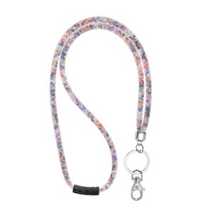 Unique Bargains Rhinestone Bling ID Badge Keychain Lanyards with Metal Clasps - 1 of 4