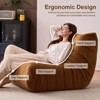 Inhand Brown Bean Bag Chair Big Sofa Beanbag Chair for Adults Bean Bag Lounger with Memory Foam Filled for Home,Apartment or Gaming Venue - 3 of 4