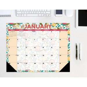 Willow Creek Press 22"x17" 2026 Spring Floral Large Monthly Deskpad - 1 of 4