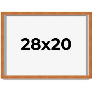 PosterPalooza | Modernist Brown Picture Frame - UV Acrylic, Backing Board, Hanging Hardware Included - 1 of 4
