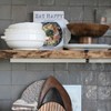 Storied Home Mango wood footed bowl, Walnut Finish - 2 of 4