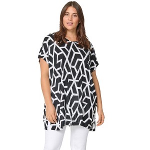 ellos Women's Plus Size Oversized Tunic - 1 of 4