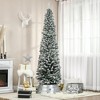 NAYSAYE 7.5FT Snow-Flocked Slim Artificial Christmas Tree with Full Realistic Tree for Holiday Home Office Party, Green, 26.8"*26.8"*88.5" - 2 of 4