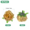Unique Bargains Silk Plastic Small Faux Rose Artificial Flower Heads 1.2 inch - 3 of 4