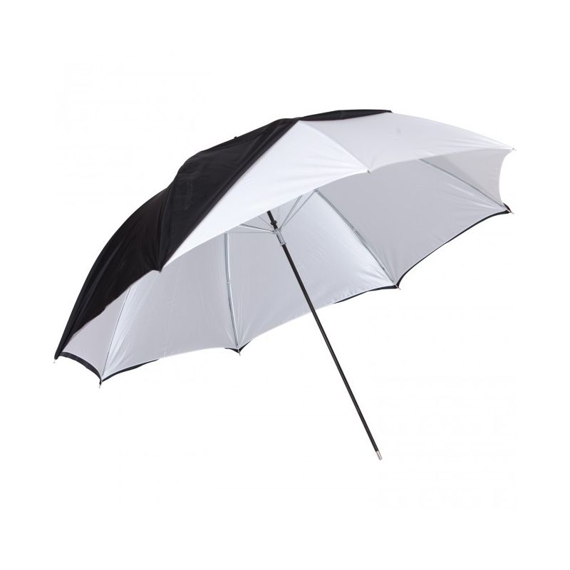 Westcott 32in. Optical White Satin Convertible Umbrella w/ Removable Black Cover, 1 of 2