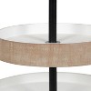 Kate and Laurel Woodmont Tray, 3 Tier, Rustic Brown and White - 3 of 4