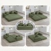 KTMBDW Sleeper Sofa Bed, Corduroy Folding Mattress Couch with Fixed-Shape Frame, Floor Sofa Lounge Couch for Living Room Bedroom - 3 of 4