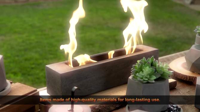  Rosemead Home & Garden, Inc. Kante Lightweight Modern Outdoor Concrete Square Planter, 2 of 7, play video