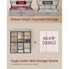King Size Hydraulic Storage Bed Frame with Upholstered Headboard, 1100 lb Capacity, Underbed Lift-Up Design, No Box Spring Needed - 3 of 4