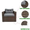 YOOCOZZ 6-Piece Outdoor Rattan Sectional Sofa and Table Set with Thick Cushions and Free Combination Design - Grey - 3 of 4