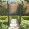 vidaXL Mesh Garden Gate Galvanized Steel 39.4"x78.7" Gray - 3 of 4