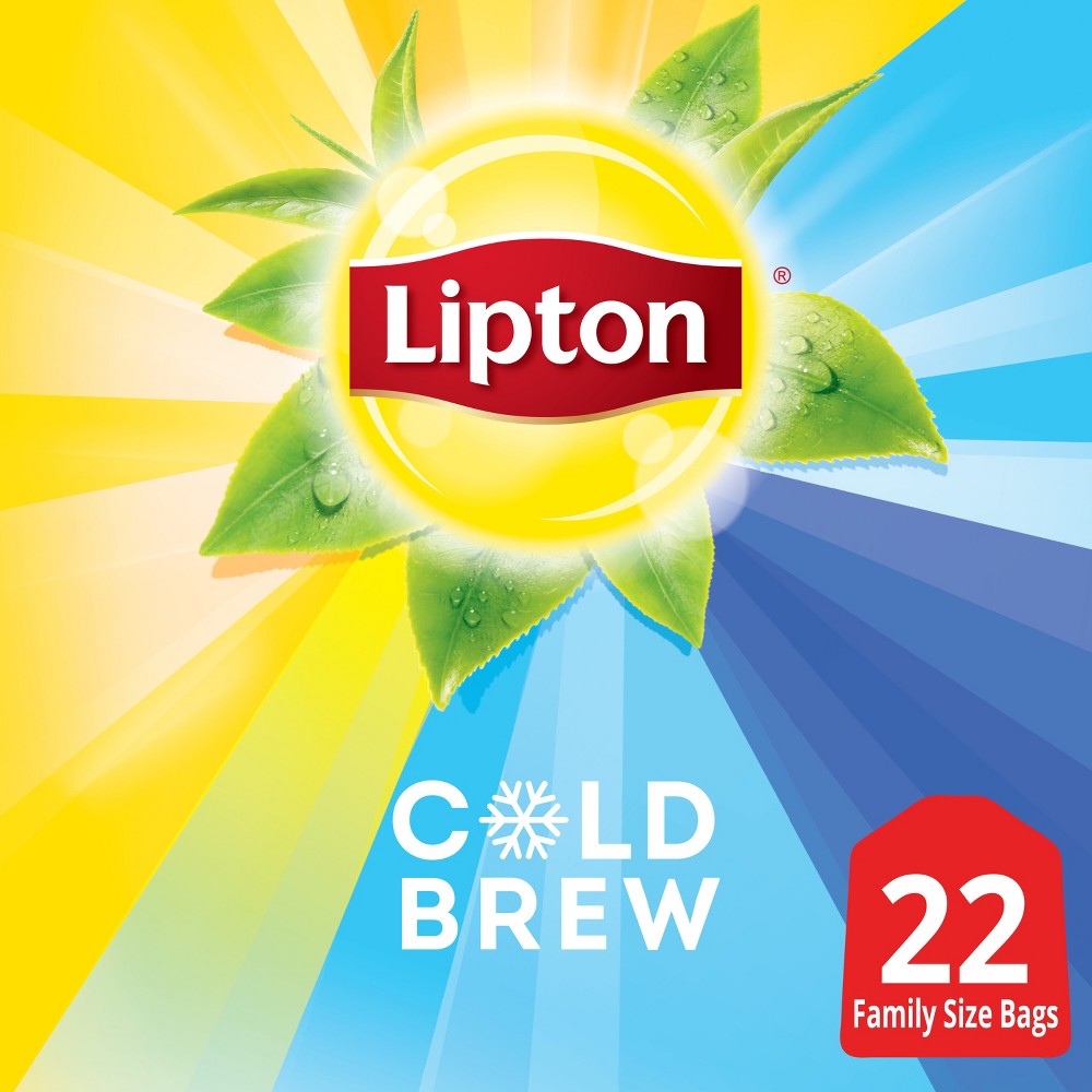 UPC 041000090035 product image for Lipton Cold Brew Family Size Black Iced Tea Bags - 22ct | upcitemdb.com