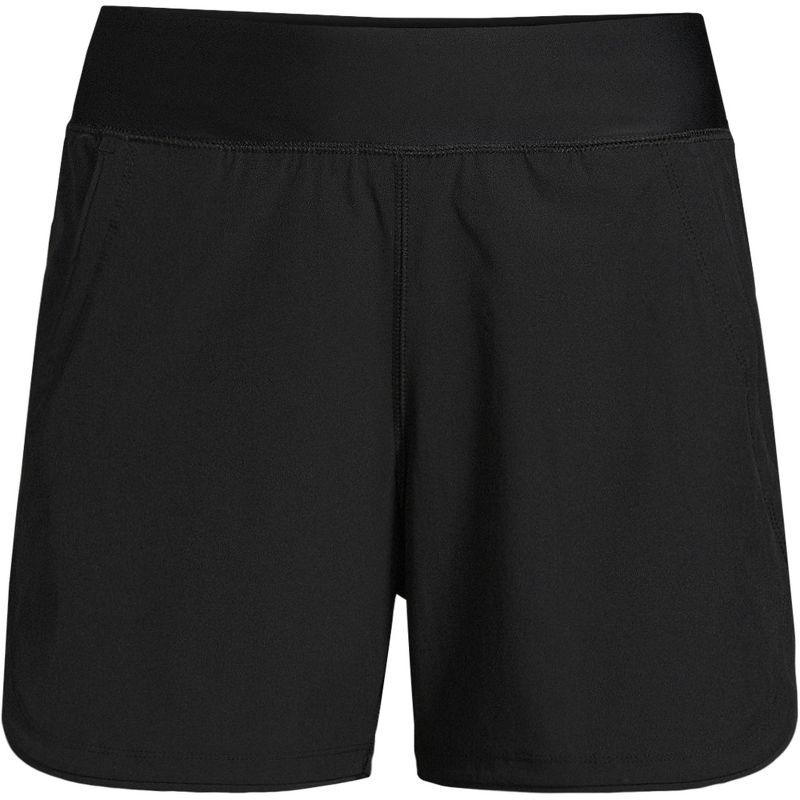 Lands' End Women's 5" Quick Dry Elastic Waist Board Shorts Swim Cover-up Shorts with Panty, 3 of 7