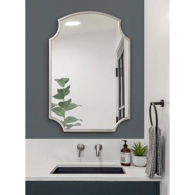 Carlow Antique Silver Scalloped Vanity Wall Mirror