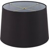 Springcrest Set of 2 Hardback Drum Lamp Shades Black Medium 13" Top x 15" Bottom x 10" High Spider Replacement Harp Finial Fitting - image 4 of 4