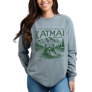 Simply Sage Market Katmai National Park A Land Reborn From Ash Garment Dyed Long Sleeve - 1 of 4
