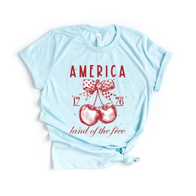 Simply Sage Market Land Of The Free Cherries Short Sleeve Tee