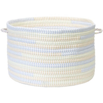 Colonial Mills Ticking Stripe Utility Basket, 14 by 10-Inch, Starlight