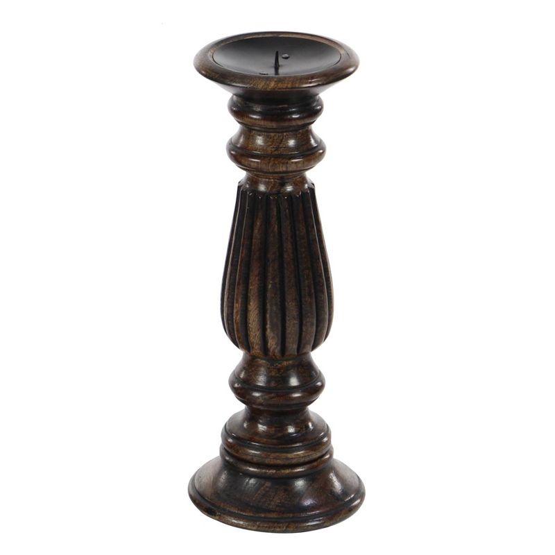 Traditional Candle Holder Set of 3 - Brown - Olivia &#38; May, 5 of 8
