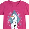 Girls' - Frozen - Olaf Winter Snowflakes Fitted Short Sleeve Graphic T-Shirt - 2 of 4