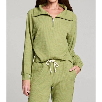 Women's Half Zip Raglan Pullover - saltwater LUXE XL