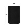 Springcrest Set of 2 Cylinder Lamp Shades Black Small 8" Top x 8" Bottom x 11" High Spider with Replacement Harp Finial Fitting - 4 of 4