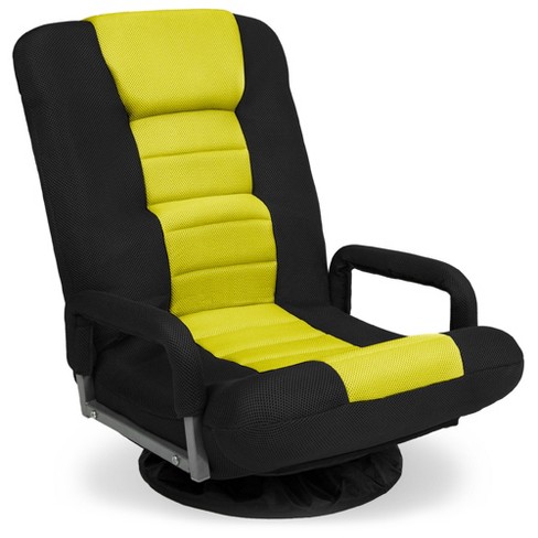 Best Choice Products 360 degree Swivel Gaming Floor Chair W Armrest Handles Foldable Adjustable Back Black yellow Target