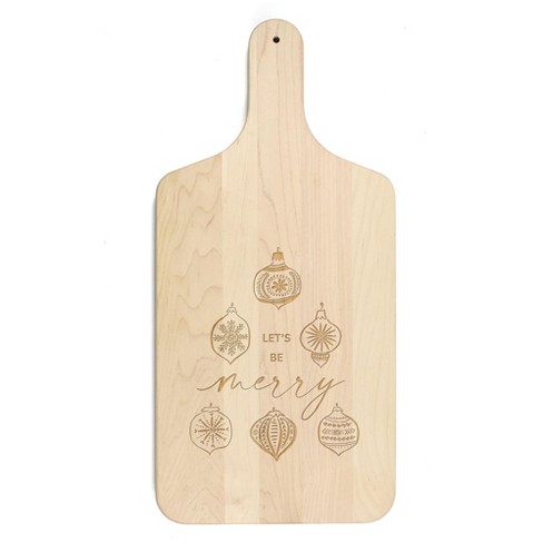 Creative Products Let's Be Merry 8 x 17 Maple Paddle Cutting Board - image 1 of 1