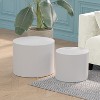 Vynxaria White End Tables - Versatile Round Coffee Tables for Living Room - 3 of 4