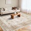 Area Rugs Washable Non-Slip Low Pile Ultra Soft Indoor Under Table Area Rug Carpet for Bedroom Living Room - 2 of 4