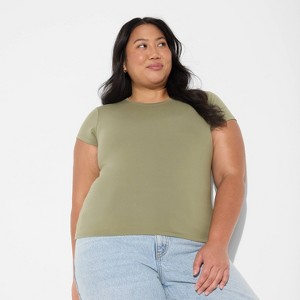 Women's Short Sleeve Crewneck ButterBliss T-Shirt - Wild Fable™ - 1 of 3