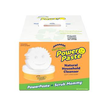 Scrub Daddy PowerPaste + Scrub Mommy Dye Free Sponge Natural Household Cleanser