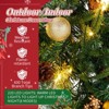 Karl Home Lighted PVC Christmas Wreath with Pinecone and Gold Ornaments - 3 of 4