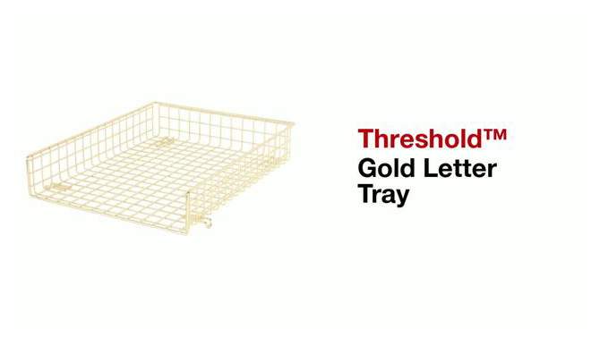 Grid Wire Letter Tray Gold - Threshold&#8482;, 2 of 6, play video