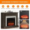 47" W Electric Fireplace 2 Drawer Remote Control Five Flame Brightness - 2 of 4
