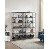 VASAGLE Bookcase, 6-Tier Bookshelf, Slim Shelving Unit for Bedroom, Bathroom, Home Office, Tempered Glass, Steel Frame - 2 of 4
