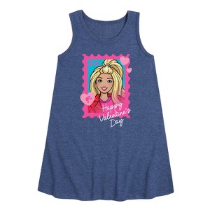 - Barbie - Valentine's Day Graphic Sleeveless Aline Dress - 1 of 2