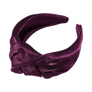Unique Bargains Women's Shiny Knotted Wide Headband 1 Pc - 1 of 4