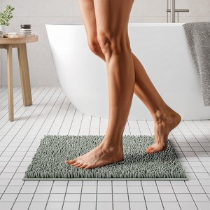 Mayshine Luxury Plush Shaggy Chenille Bathroom Mat, Non-Slip Bathmat, Super Absorbent Bathroom Rug - 1 of 4