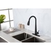 PAGED Bathroom Sink Faucet, High Arc Single Handle Bathroom Faucets with Deck Plate, Kitchen Faucet with Pull Down Sprayer - 3 of 4