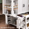 NicBex Modrn Kitchen Island with Extendable Dining Table,Rolling Kitchen Cart with Racks & Drawers,Storage Cabinet Folding Dining Table - 4 of 4