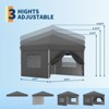 Garvee 10x10 Pop Up Canopy Tent Outdoor Canopy One-Person Set Up Heavy Duty Commercial Instant Tent Shelter, 4-Sidewall - 3 of 4