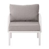 Chic Crate-Outdoor Patio Club Chair Modern Deep Seating with All-Weather Waterproof Thick Cushions for Porch, Balcony, Backyard - White & Light Gray - 3 of 4