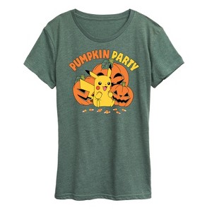 Women's - Pokémon - Pumpkin Party Short Sleeve Graphic T-Shirt - 1 of 4