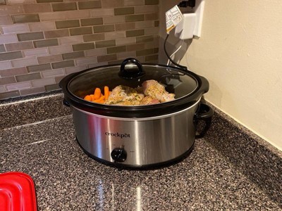 Crock Pot 7qt Cook & Carry Programmable Easy-Clean Slow Cooker - Stainless  Steel